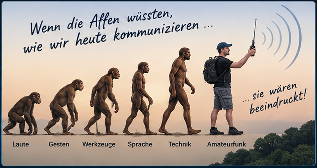 Von der Kommunikation der Affen bis zum Menschen mit Funkgerät